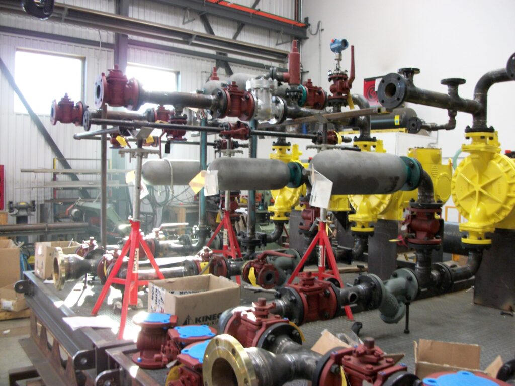 15g. metering pumps - Caustic package in fabrication